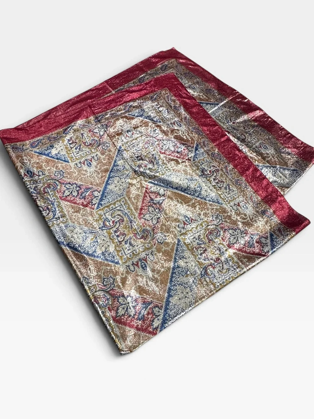 Extra Large Metallic Wrap Shall Scarf 55x52